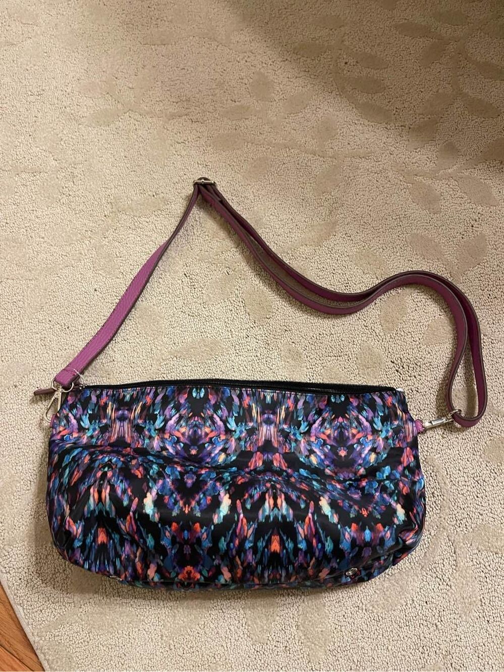 LAST CHANCE Women’s Purple Black And Blue Purse Insert Makeup Bag